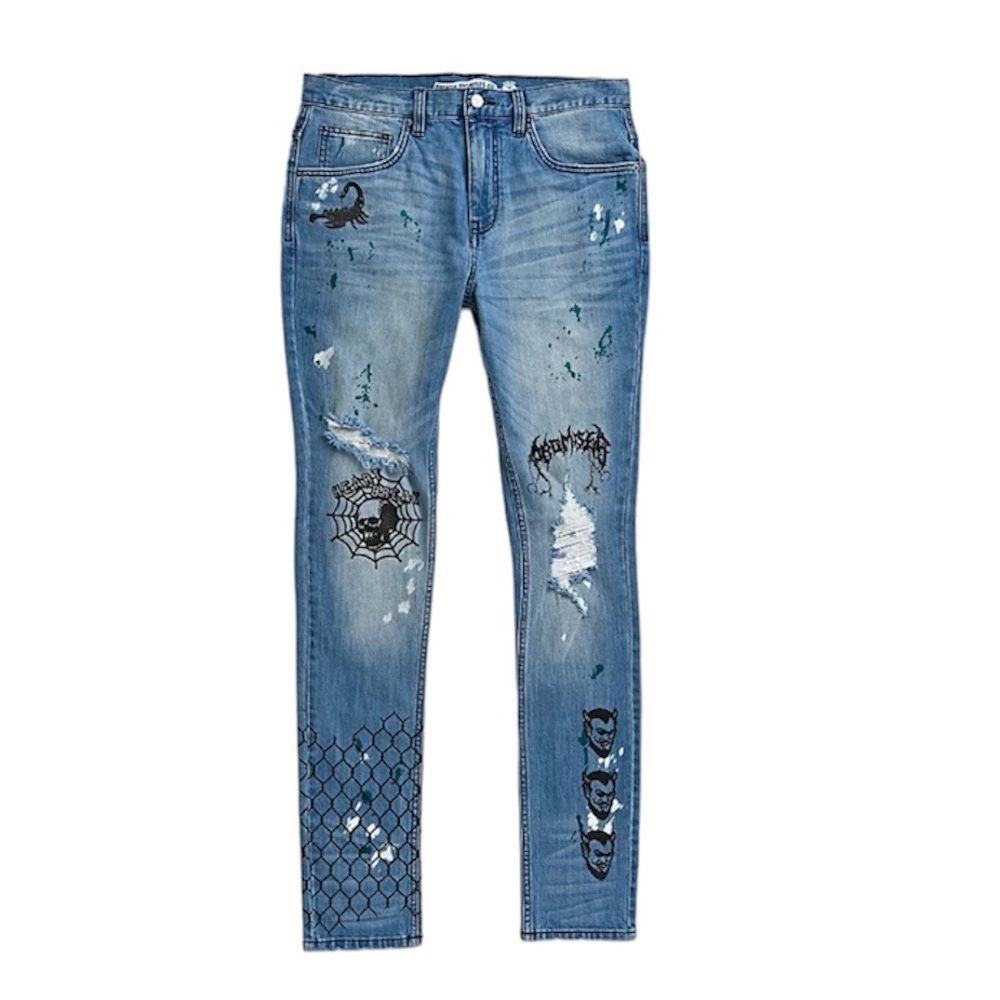 Zumiez Splatter Skinny Jeans